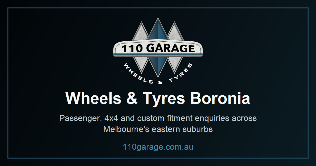 110 Garage Wheels and Tyres Boronia website preview