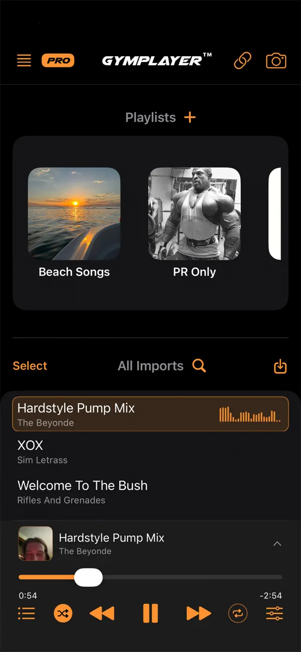 GymPlayer iPhone library and audio player interface